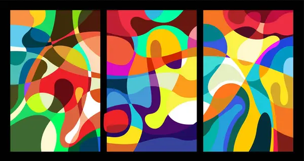 Vector Kleurrijke Abstracte Psychedelische Vloeistof Vloeistof Achtergrond Patroon Ontwerp Stockillustratie