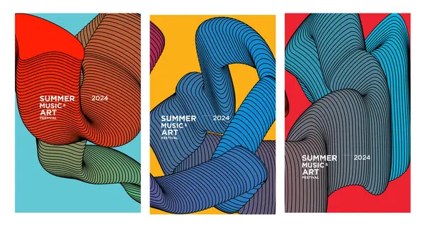 Fond Fluide Abstrait Coloré Vectoriel Pour Design Festival Art Musique — Image vectorielle