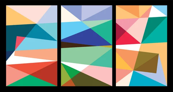 2024 Yazı Için Vektör Renkli Soyut Geometrik Poster Tasarım — Stok Vektör