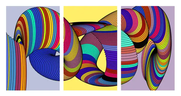 夏のコレクション2024の設計のためのベクトル多彩な液体そして流動的な背景 ストックイラスト
