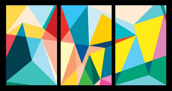 Poster Géométrique Abstrait Vectoriel Coloré Pour Été 2024 Design Vecteur En Vente