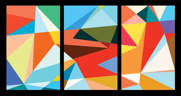 Векторний Барвистий Абстрактний Геометричний Плакат Літа 2024 Дизайн Векторна Графіка