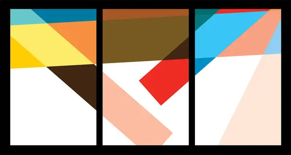 Poster Géométrique Abstrait Vectoriel Coloré Pour Été 2024 Design Graphismes Vectoriels