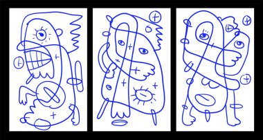 Vektör Soyut Çocuklar Yaz Boyama Kitabı Tasarımı için Çizim Çizimi