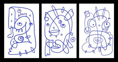 Vektör Soyut Çocuklar Yaz Boyama Kitabı Tasarımı için Çizim Çizimi