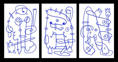 Vektör Soyut Çocuklar Yaz Boyama Kitabı Tasarımı için Çizim Çizimi