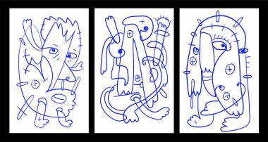 Vektör Soyut Çocuklar Yaz Boyama Kitabı Tasarımı için Çizim Çizimi