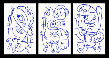 Vektör Soyut Çocuklar Yaz Boyama Kitabı Tasarımı için Çizim Çizimi