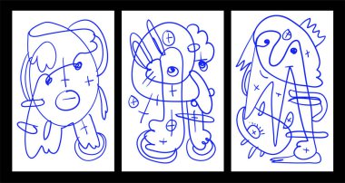 Vektör Soyut Çocuklar Yaz Boyama Kitabı Tasarımı için Çizim Çizimi