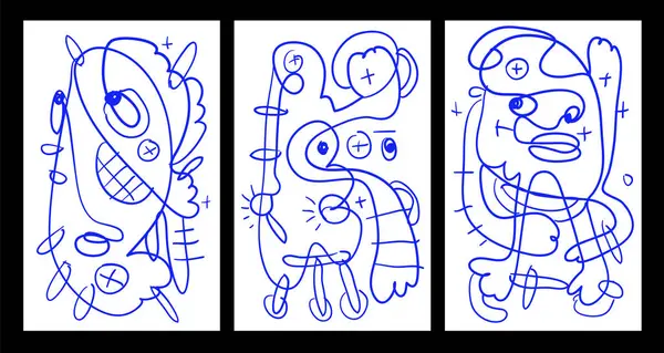 Vektör Soyut Çocuklar Yaz Boyama Kitabı Tasarımı için Çizim Çizimi