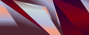 Teknoloji ve bilim tasarımları için soyut Geometrik siyah, kırmızı ve metalik arkaplan