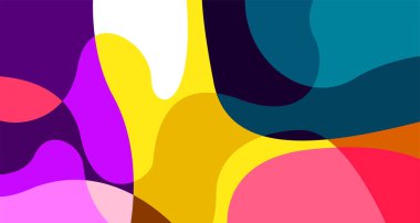 Yaz tatili parti tasarımı için renkli soyut sıvı ve sıvı düz arkaplan