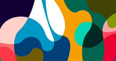 Yaz tatili parti tasarımı için renkli soyut sıvı ve sıvı düz arkaplan