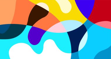 Yaz tatili parti tasarımı için renkli soyut sıvı ve sıvı düz arkaplan