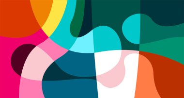 Yaz tatili parti tasarımı için renkli soyut sıvı ve sıvı düz arkaplan