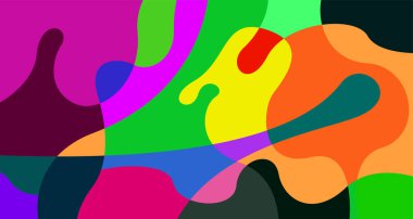 Yaz tatili müzik partisi tasarımı için renkli soyut psikedelik arkaplan