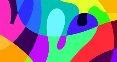 Yaz tatili müzik partisi tasarımı için renkli soyut psikedelik arkaplan