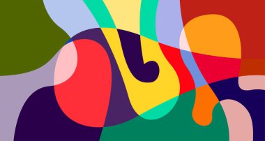 Yaz tatili müzik partisi tasarımı için renkli soyut psikedelik arkaplan