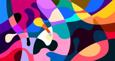 Renkli soyut sıvı geometrik arkaplan tasarımı