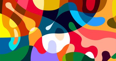 Renkli soyut sıvı geometrik arkaplan tasarımı