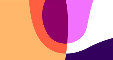 Yaz tasarımı için minimalist düz renkli sıvı geometrik soyut arkaplan