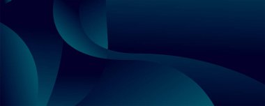 Üç boyutlu mavi geometrik sıvı soyut arkaplan. Bir pankart veya broşür kapağı tasarımı için minimalist modern grafik tasarımı ögesi kesme biçimi konsepti