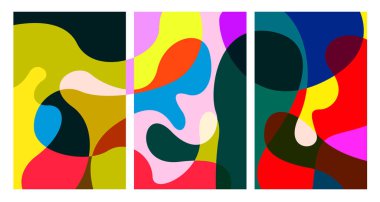 Vektör renkli soyut psikedelik sıvı ve akışkan arka plan tasarımı