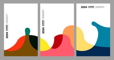 Sancak tasarımı şablonu için vektör çizimi renkli sıvı ve sıvı soyut