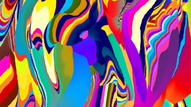 Yaz tatili müzik partisi için renkli soyut akışkan ve psikedelik arka plan