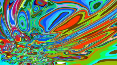 Yaz tatili müzik partisi için renkli soyut akışkan ve psikedelik arka plan