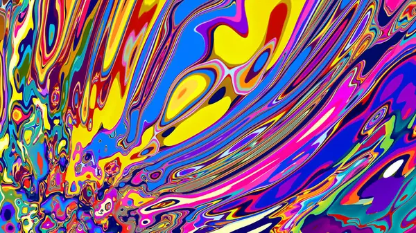 Yaz tatili müzik partisi için renkli soyut akışkan ve psikedelik arka plan