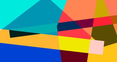 Yaz tasarımı için renkli soyut geometrik poster arkaplanı