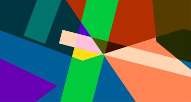 Yaz tasarımı için renkli soyut geometrik poster arkaplanı