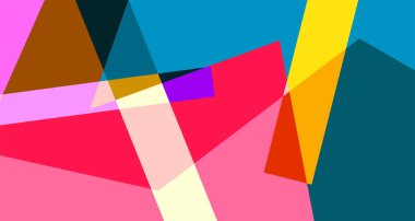 Yaz tasarımı için renkli soyut geometrik poster arkaplanı