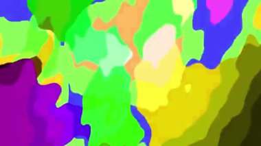 Akışkan sanat videosu, renkli dalgalarla soyut. Sıvı boya arka planla renkli sıçramaları karıştırır