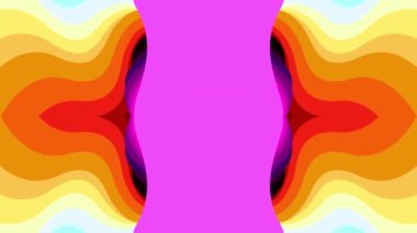 Müzik için renkli soyut arka plan, yaz müzik festivali için psikedelik kaleydoskop videosu