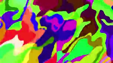 Akışkan sanat videosu, renkli dalgalarla soyut. Sıvı boya arka planla renkli sıçramaları karıştırır