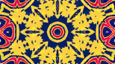 Müzik için renkli soyut arka plan, yaz müzik festivali için psikedelik kaleydoskop videosu