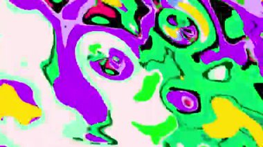 Yaz Müziği için Renkli Sıvı ve Psikedelik Hareketi Grafik Görüntü Canlandırma Arkaplanı