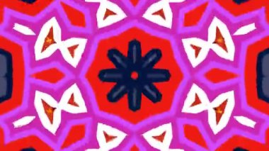 Müzik için renkli soyut arka plan, yaz müzik festivali için psikedelik kaleydoskop videosu