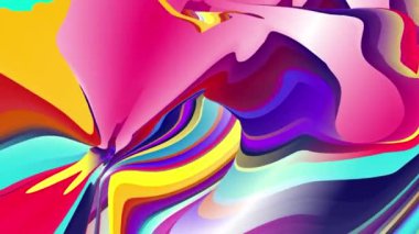 Yaz Müziği için Renkli Sıvı ve Psikedelik Hareketi Grafik Görüntü Canlandırma Arkaplanı