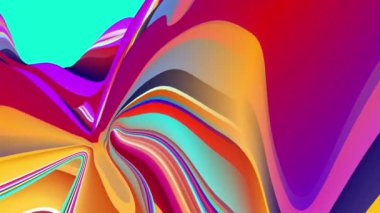 Yaz Müziği için Renkli Sıvı ve Psikedelik Hareketi Grafik Görüntü Canlandırma Arkaplanı