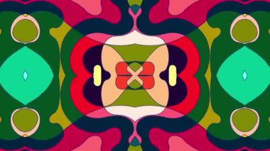 Müzik için renkli soyut arka plan, yaz müzik festivali için psikedelik kaleydoskop videosu