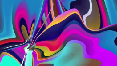 Yaz Müziği için Renkli Sıvı ve Psikedelik Hareketi Grafik Görüntü Canlandırma Arkaplanı