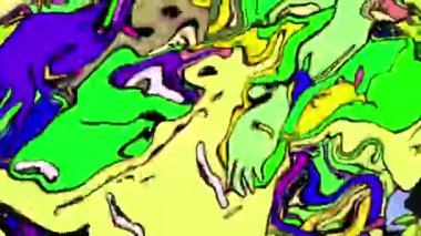 Yaz Müziği için Renkli Sıvı ve Psikedelik Hareketi Grafik Görüntü Canlandırma Arkaplanı