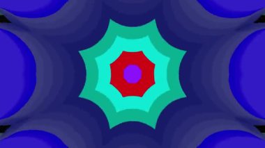 Müzik için renkli soyut arka plan, yaz müzik festivali için psikedelik kaleydoskop videosu