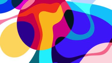 Akışkan sanat videosu, renkli dalgalarla soyut. Sıvı boya arka planla renkli sıçramaları karıştırır