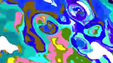 Yaz Müziği için Renkli Sıvı ve Psikedelik Hareketi Grafik Görüntü Canlandırma Arkaplanı