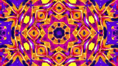 Müzik için renkli soyut arka plan, yaz müzik festivali için psikedelik kaleydoskop videosu
