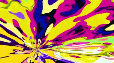 Yaz Müziği için Renkli Sıvı ve Psikedelik Hareketi Grafik Görüntü Canlandırma Arkaplanı